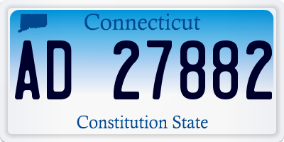 CT license plate AD27882