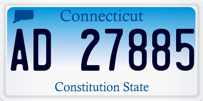 CT license plate AD27885
