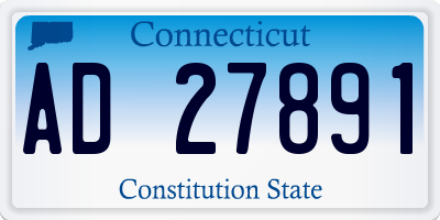 CT license plate AD27891