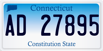 CT license plate AD27895