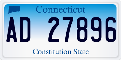 CT license plate AD27896