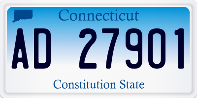 CT license plate AD27901