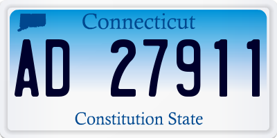 CT license plate AD27911