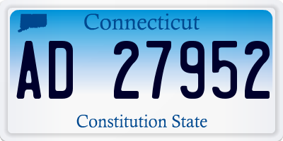 CT license plate AD27952
