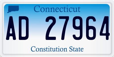 CT license plate AD27964