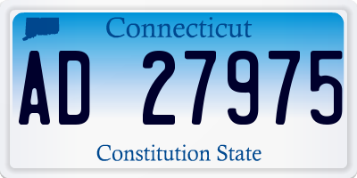 CT license plate AD27975