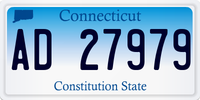 CT license plate AD27979