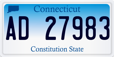 CT license plate AD27983