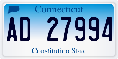 CT license plate AD27994