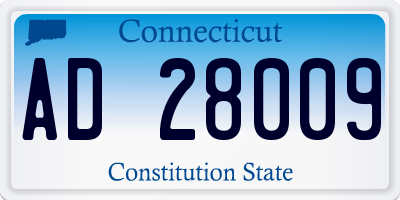 CT license plate AD28009