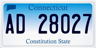 CT license plate AD28027