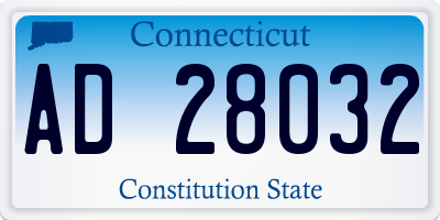 CT license plate AD28032