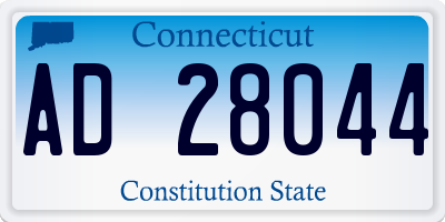 CT license plate AD28044