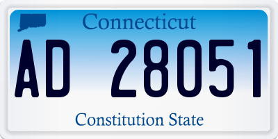 CT license plate AD28051