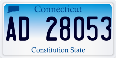 CT license plate AD28053