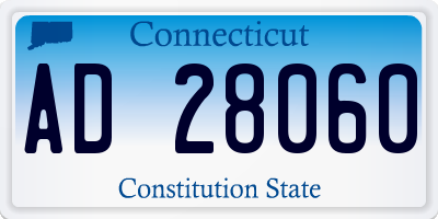 CT license plate AD28060