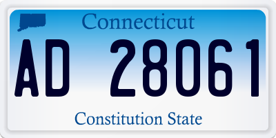 CT license plate AD28061