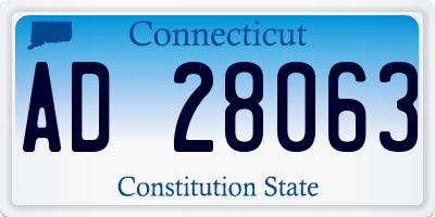 CT license plate AD28063