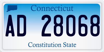 CT license plate AD28068