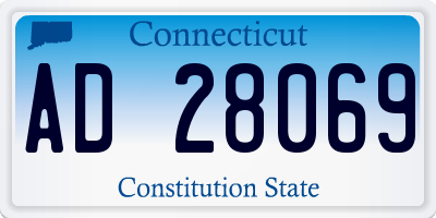 CT license plate AD28069
