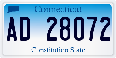 CT license plate AD28072