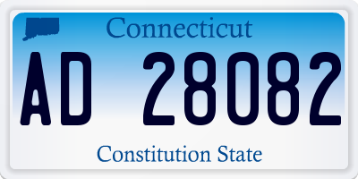 CT license plate AD28082