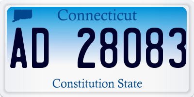 CT license plate AD28083