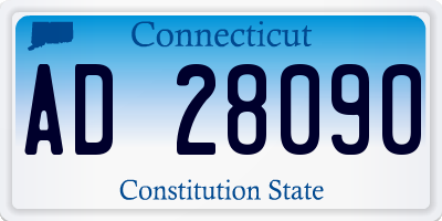 CT license plate AD28090