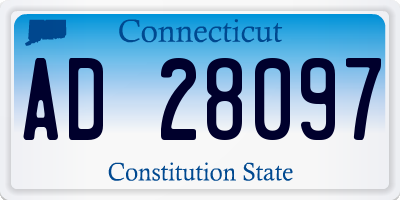 CT license plate AD28097