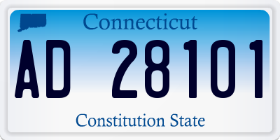 CT license plate AD28101