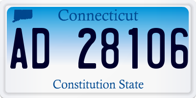 CT license plate AD28106