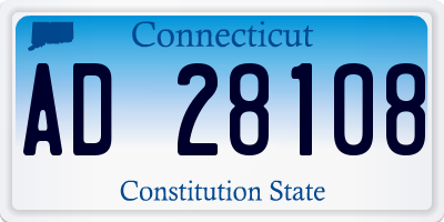 CT license plate AD28108