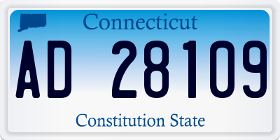 CT license plate AD28109
