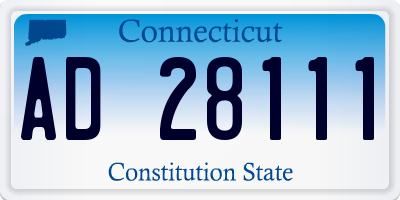 CT license plate AD28111