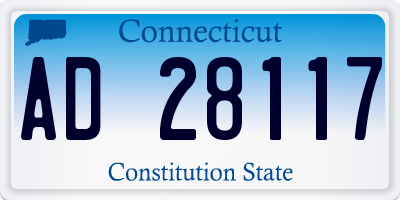 CT license plate AD28117