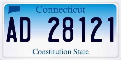 CT license plate AD28121