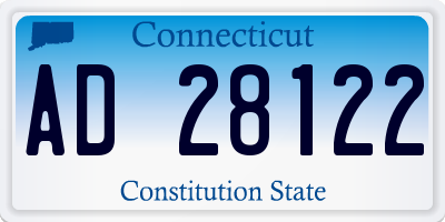CT license plate AD28122