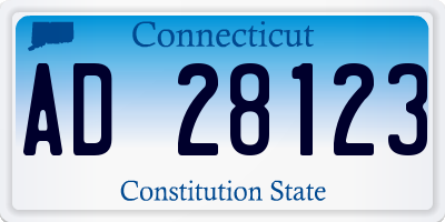CT license plate AD28123