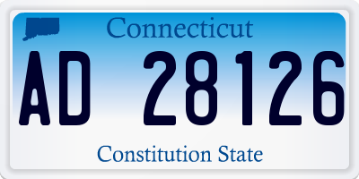 CT license plate AD28126