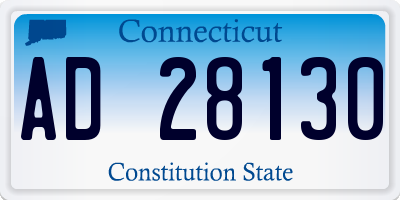 CT license plate AD28130