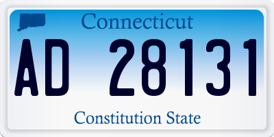 CT license plate AD28131