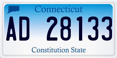 CT license plate AD28133