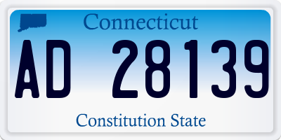 CT license plate AD28139