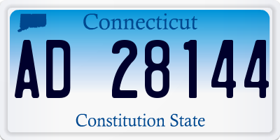 CT license plate AD28144