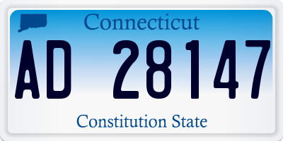 CT license plate AD28147