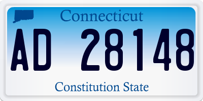 CT license plate AD28148