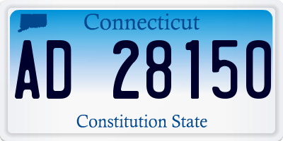 CT license plate AD28150