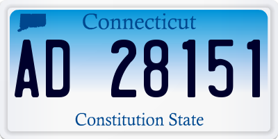 CT license plate AD28151