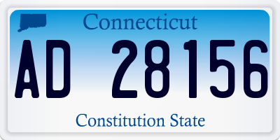 CT license plate AD28156