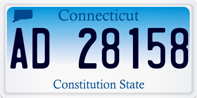 CT license plate AD28158